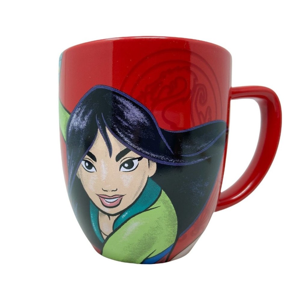 Disney Parks Princess Mulan Portrait Live with Honor Ceramic Coffee Mug EUC